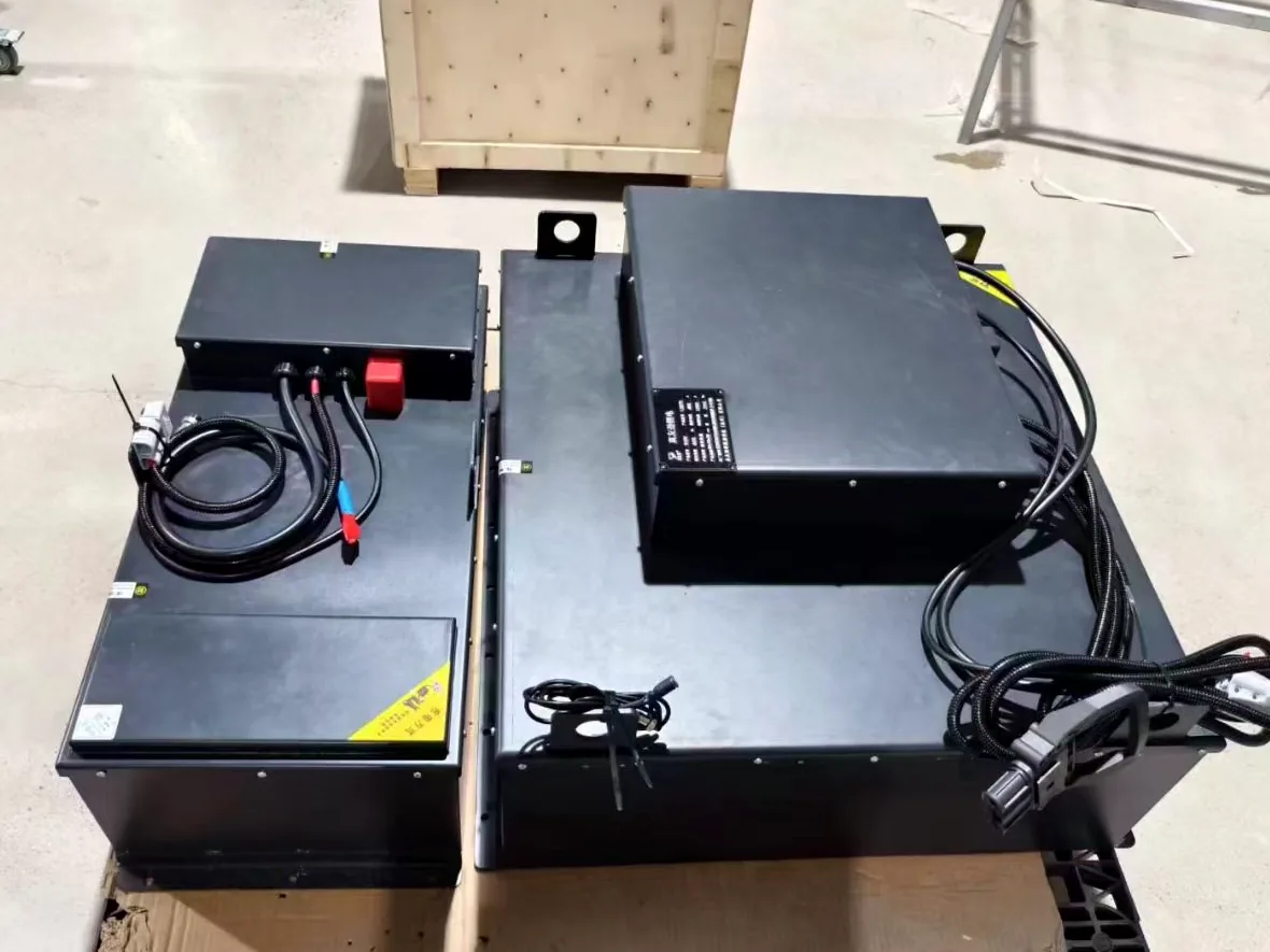 Custom industrial lithium battery packs with cables and connectors